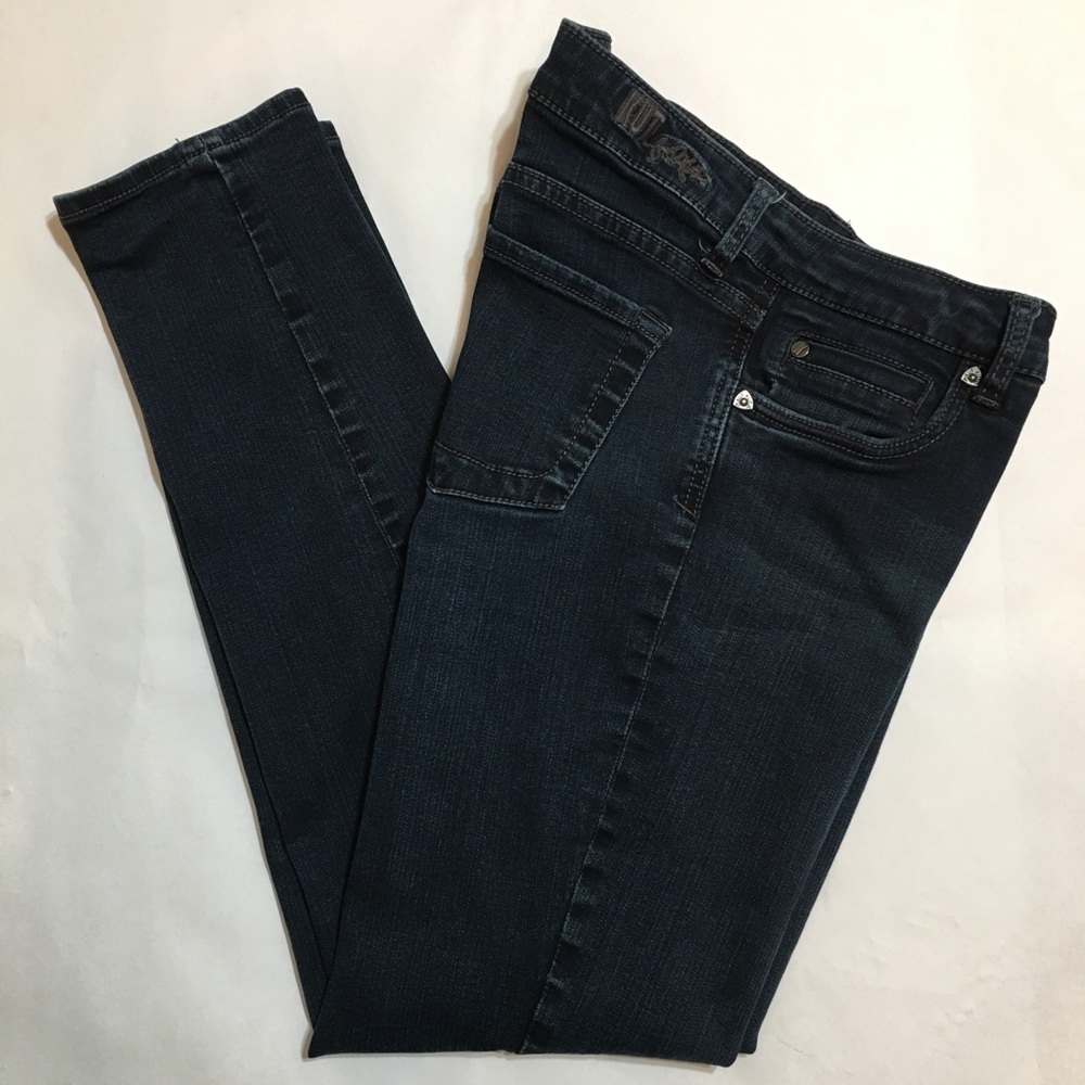 Blue Kut From the Kloth Dark Blue Mid Waisted Jean